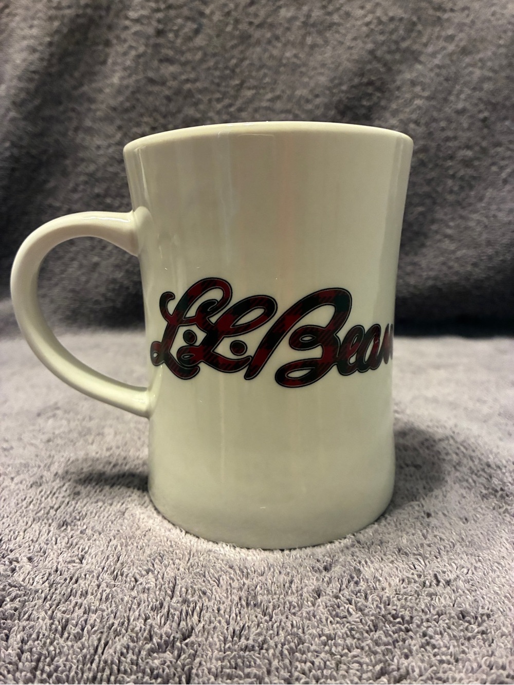LL Bean Coffee/Tea Mug Diner Restaurant Style Cup 4.5” Retro Red Plaid